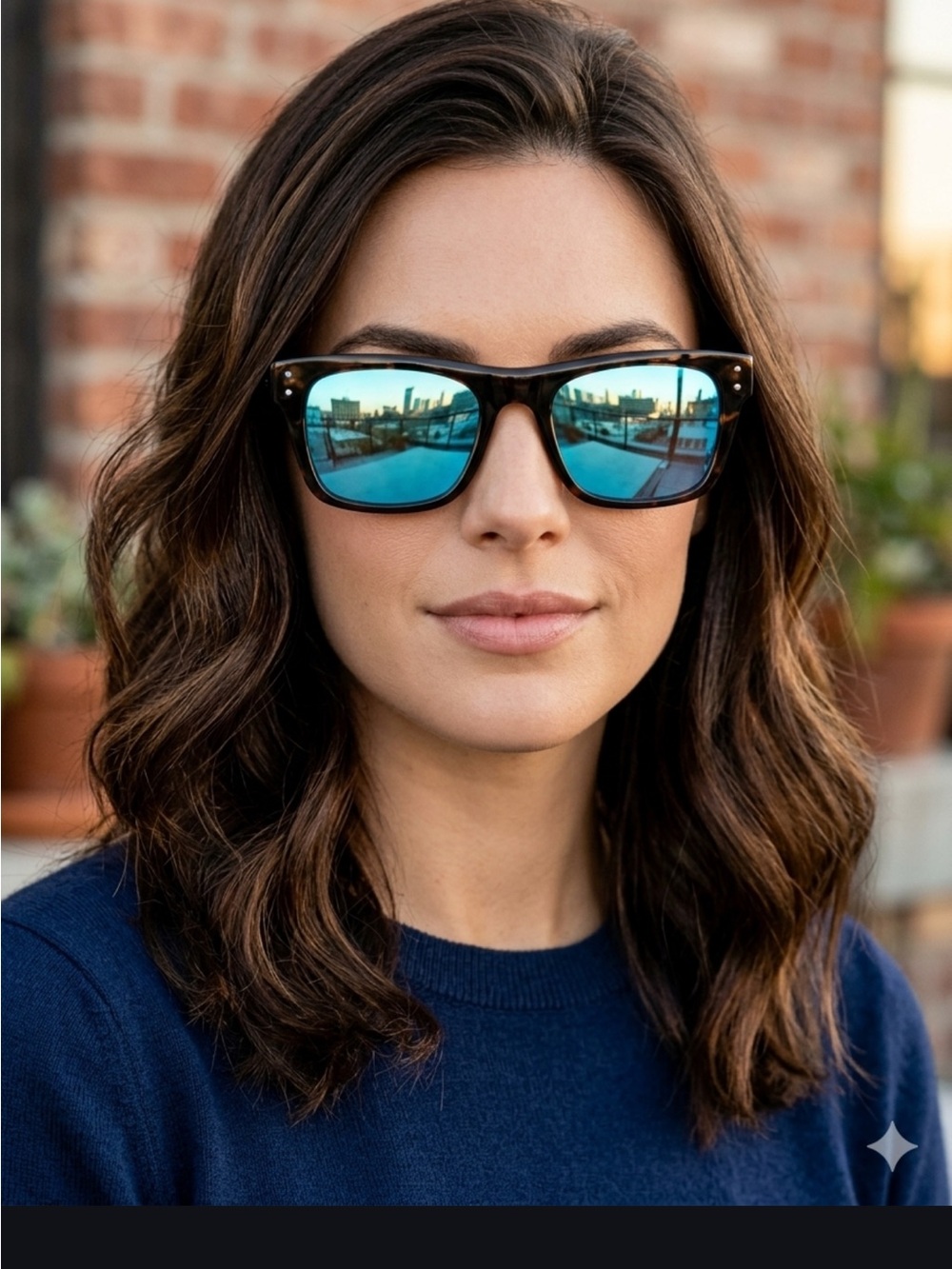 Revo Womens or Mens Revo Happy Wayfarer Polarized, sunglasses black frame